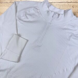 CALIA Womens Relaxed Seamless Golf 1/4 Zip Pullover Top Size‎ XXL White NWT
